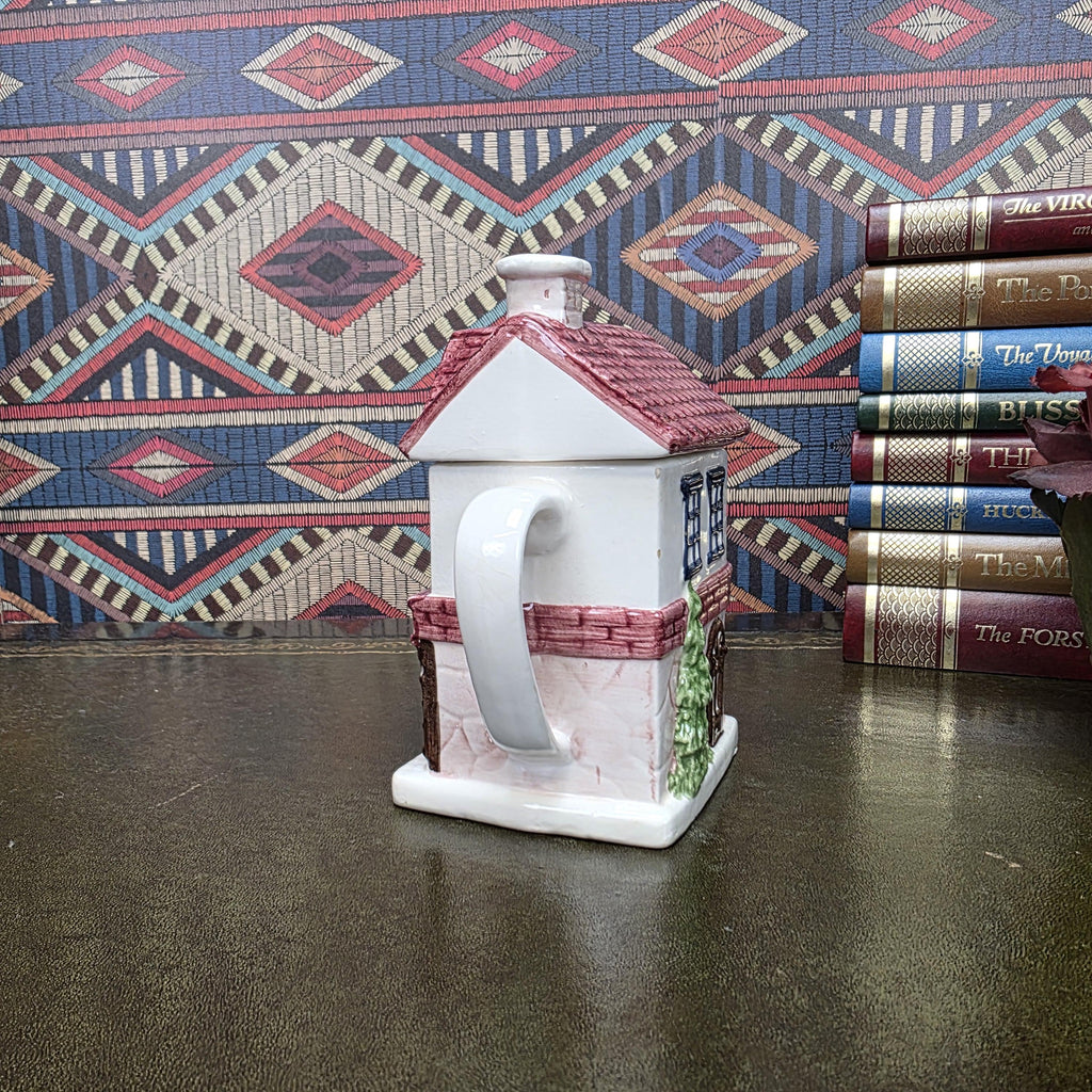 House Shaped Teapot Chocolate Shop Ceramic Teapot Vintage Cottage Decor Collectible Novelty Kitchen Piece