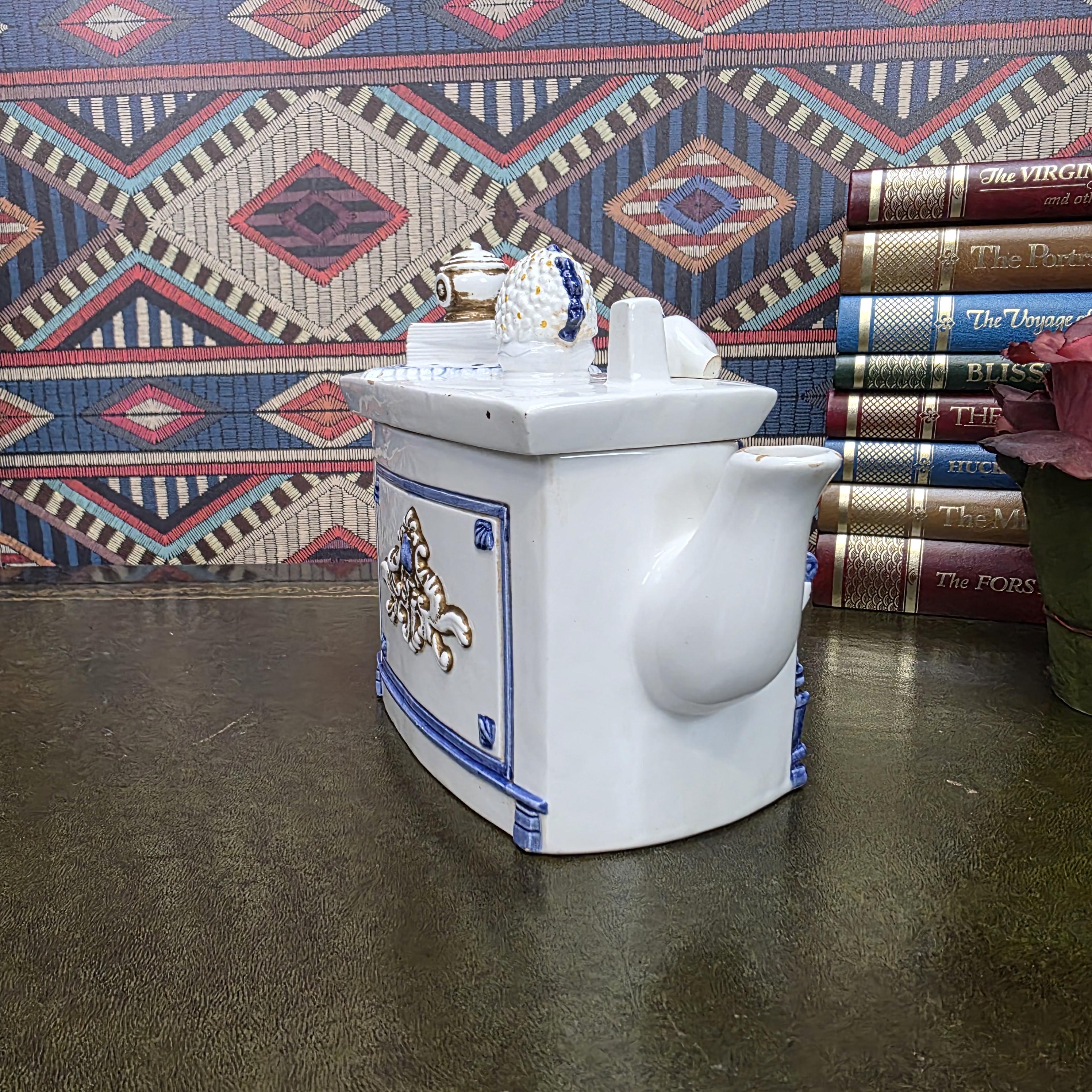Vintage Ceramic Piano Manor House The Village Collectables Western House Gifts Decorative Teapot Ornament