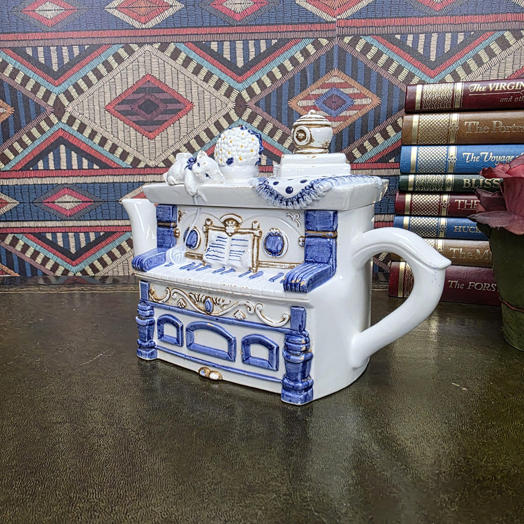 Vintage Ceramic Piano Manor House The Village Collectables Western House Gifts Decorative Teapot Ornament