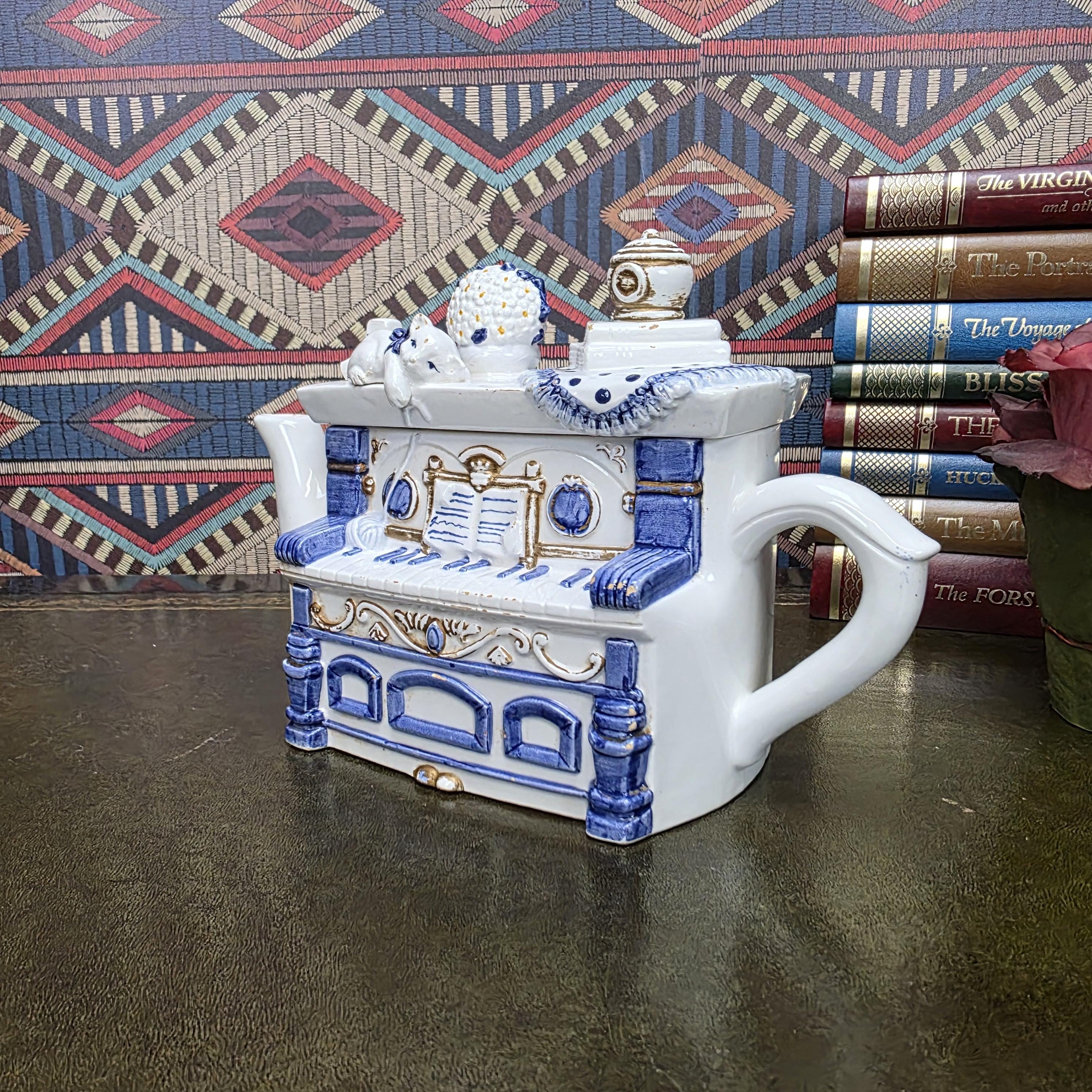 Vintage Ceramic Piano Manor House The Village Collectables Western House Gifts Decorative Teapot Ornament