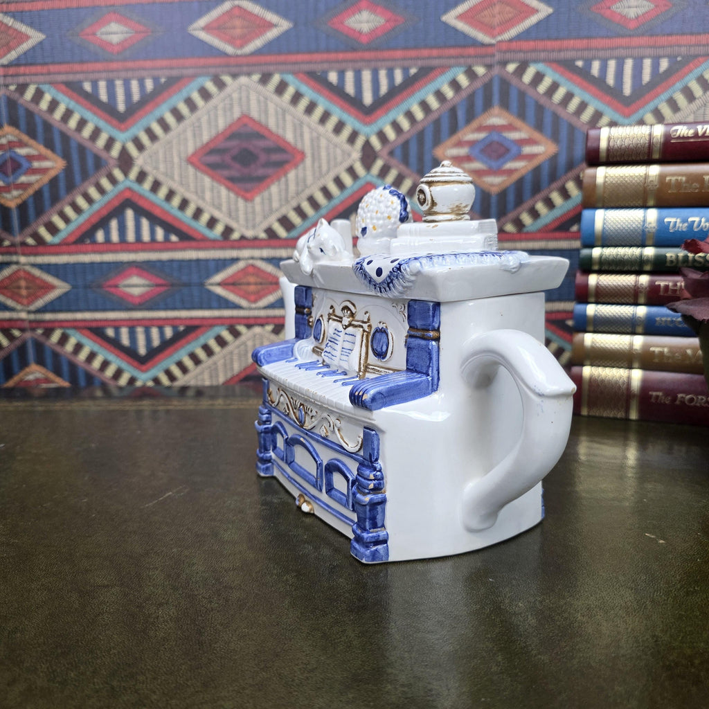 Vintage Ceramic Piano Manor House The Village Collectables Western House Gifts Decorative Teapot Ornament