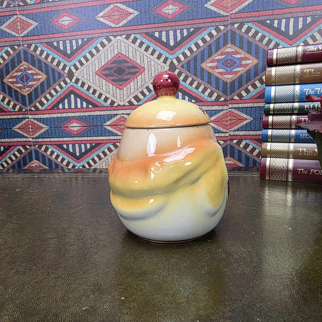 Vintage Pig Face Pork Dripping Jar Ceramic Storage Pot Kitchen Canister Novelty Farmhouse Decor