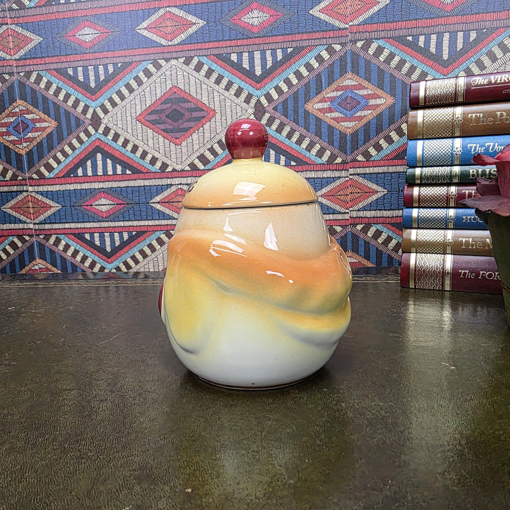 Vintage Pig Face Pork Dripping Jar Ceramic Storage Pot Kitchen Canister Novelty Farmhouse Decor
