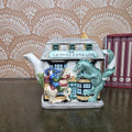 Vintage Black Cat Teapot Ceramic Figural Cat Coffee Pot Halloween Gothic Kitchen Decor Collectible