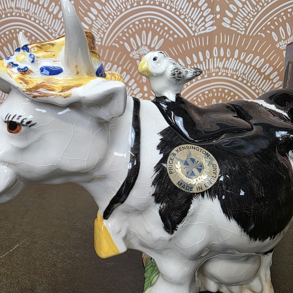 Price Kensington Cow Teapot Vintage English Ceramic Novelty Farmhouse Teapot Collectors Kitchen Decor