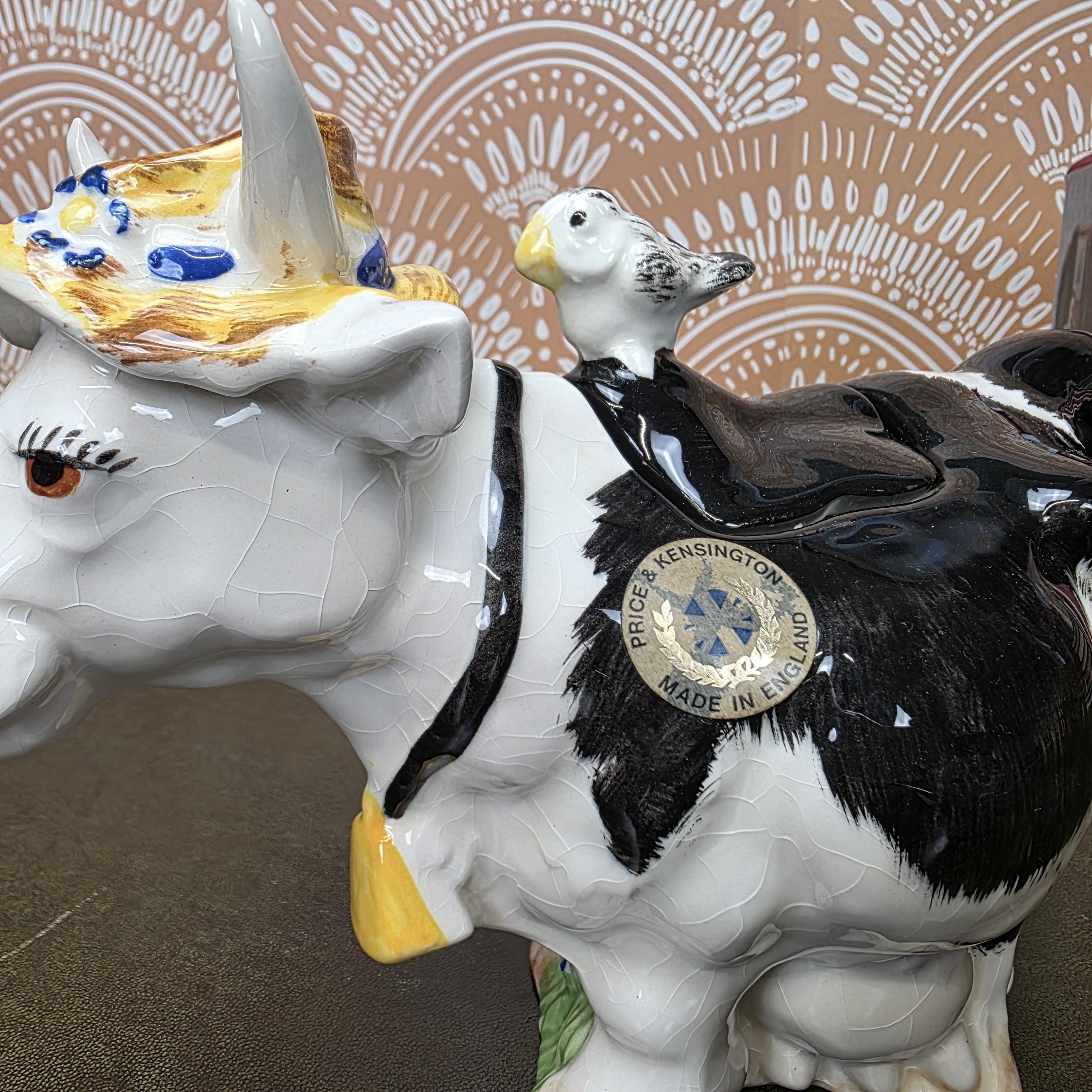 Price Kensington Cow Teapot Vintage English Ceramic Novelty Farmhouse Teapot Collectors Kitchen Decor