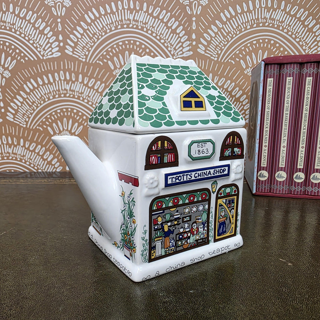 Wade England China Shop Cottage Teapot English Life Series Hand Painted Ceramic Collectors Piece