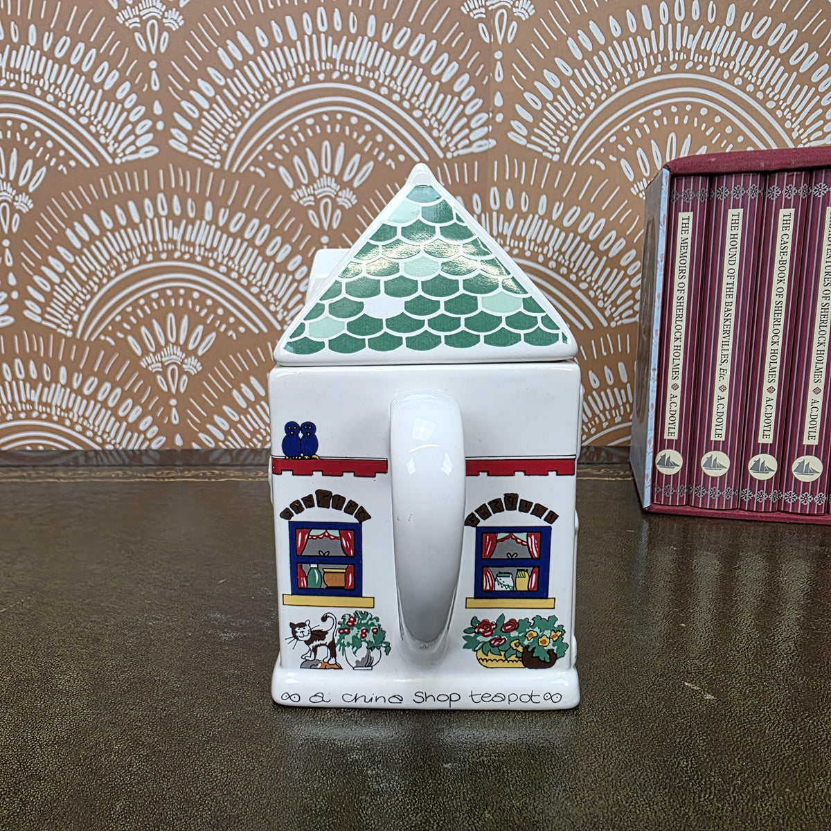 Wade England China Shop Cottage Teapot English Life Series Hand Painted Ceramic Collectors Piece