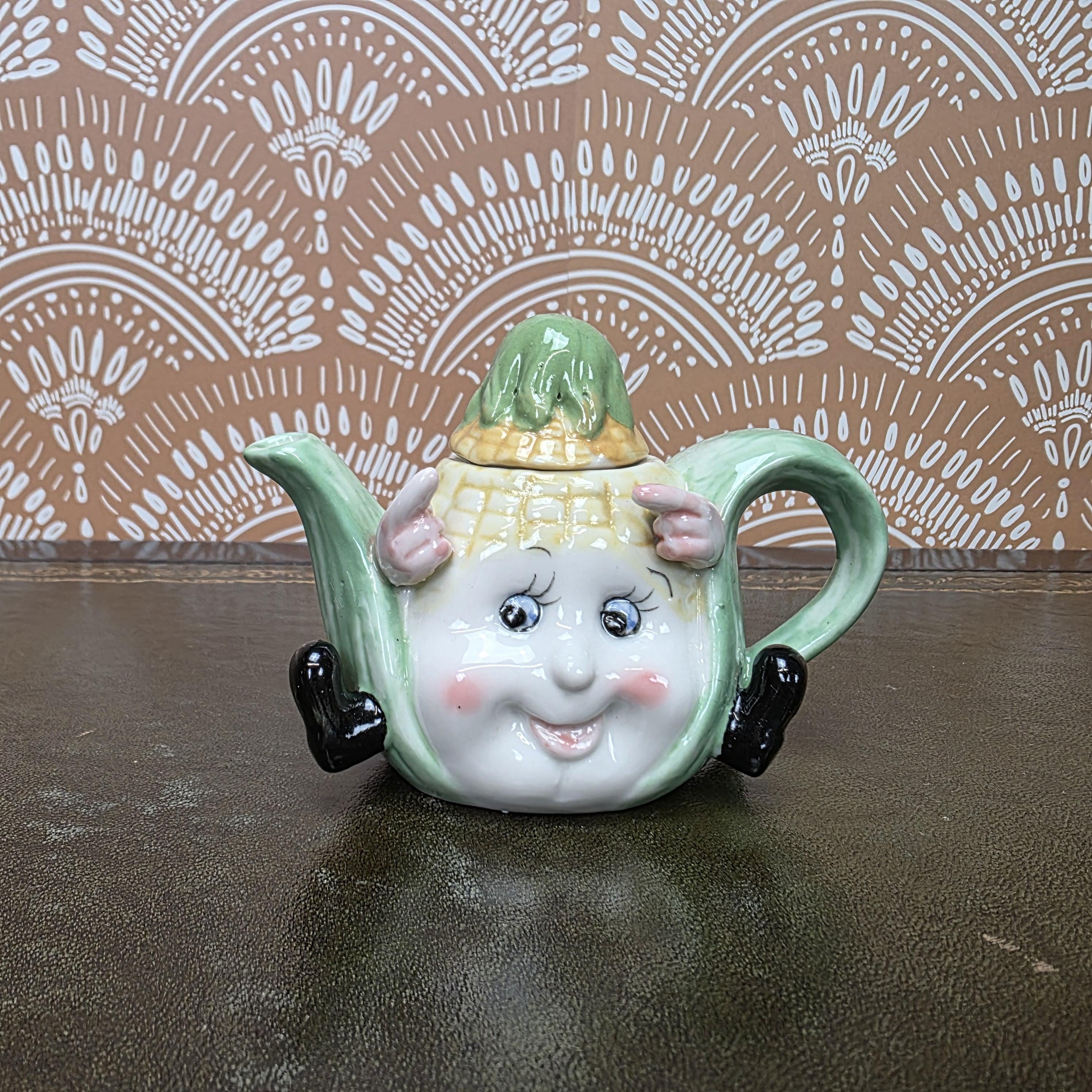 Ceramic Teapot Miniature Kitchen Design Collectors Piece Novelty Pottery Sewing Machine Cottage Corn Variants