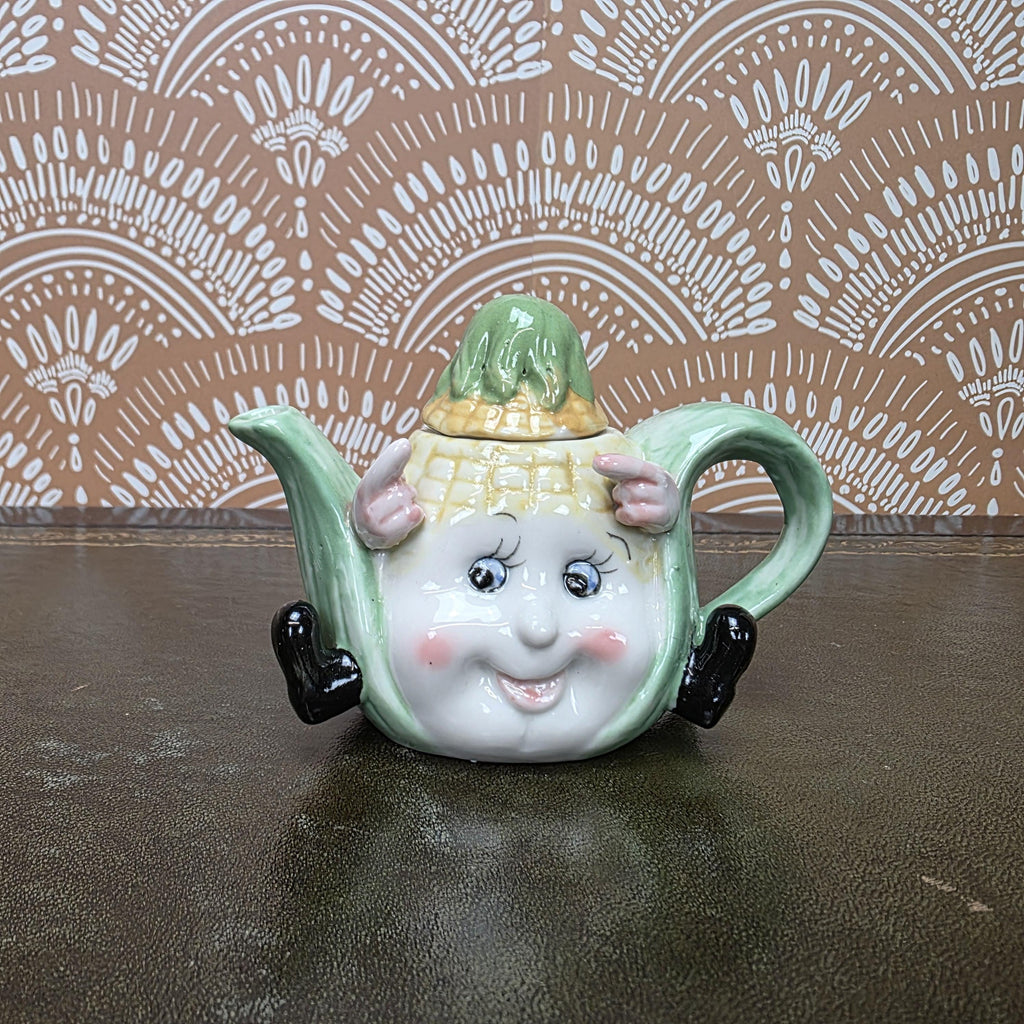 Ceramic Teapot Miniature Kitchen Design Collectors Piece Novelty Pottery Sewing Machine Cottage Corn Variants
