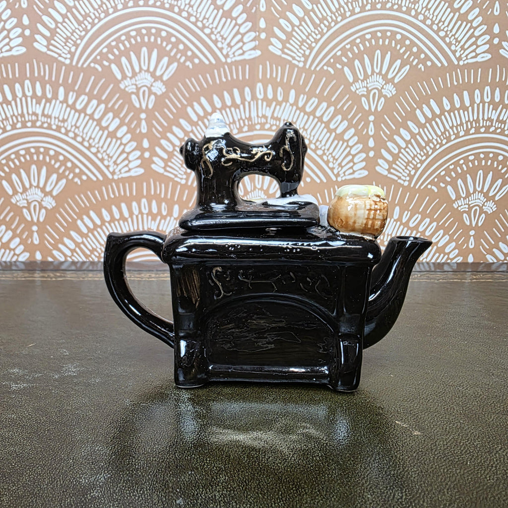 Ceramic Teapot Miniature Kitchen Design Collectors Piece Novelty Pottery Sewing Machine Cottage Corn Variants