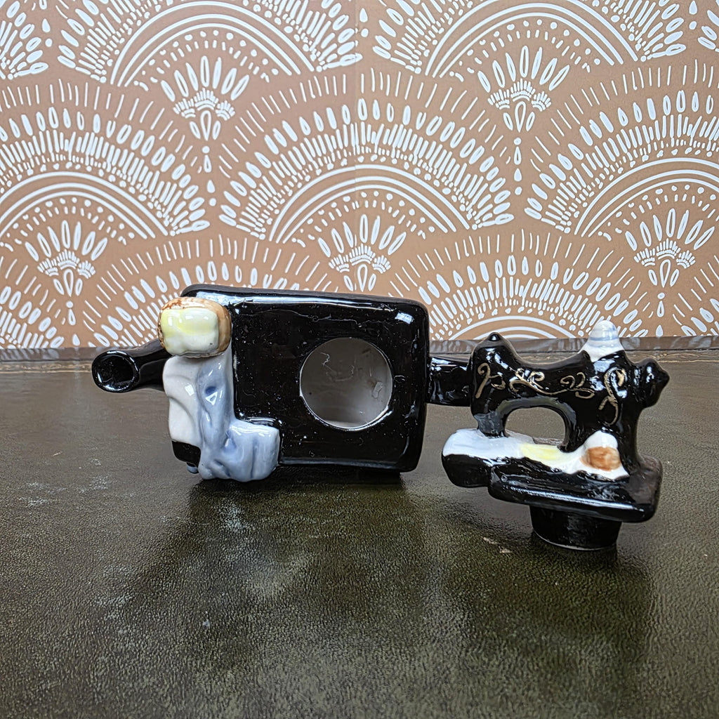 Ceramic Teapot Miniature Kitchen Design Collectors Piece Novelty Pottery Sewing Machine Cottage Corn Variants