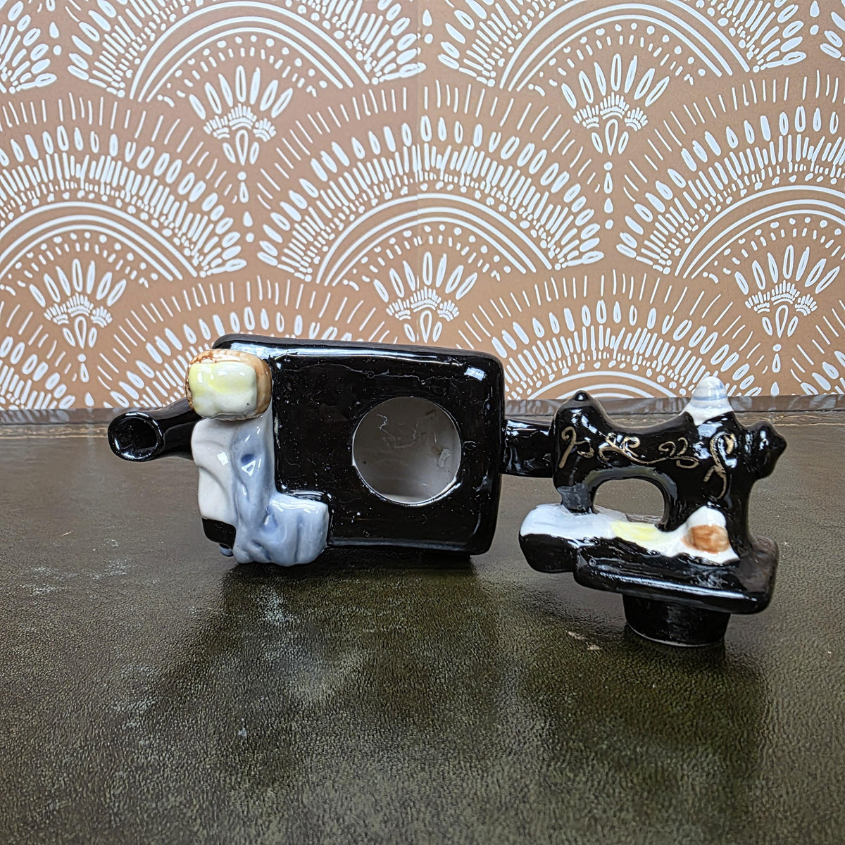 Ceramic Teapot Miniature Kitchen Design Collectors Piece Novelty Pottery Sewing Machine Cottage Corn Variants