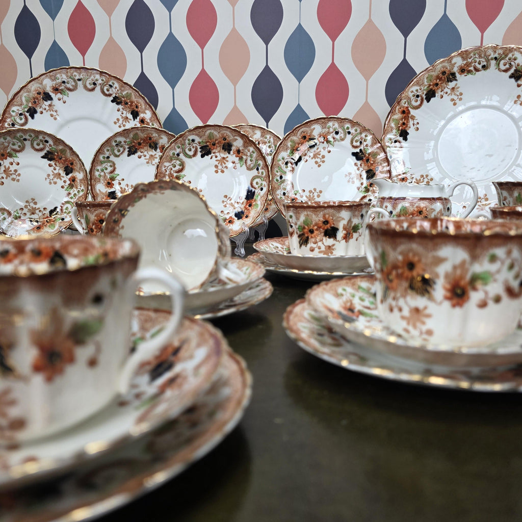 Royal Albert Wellington Daisy Tea Service Pieces, English Bone China, Trio Set, Saucer, Jug, Serving Dish