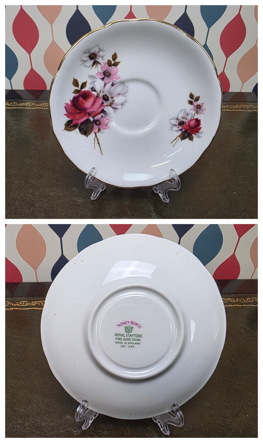 Royal Stafford Honey Bunch Open Sugar Bowl Fine Bone China England Floral Serving Piece