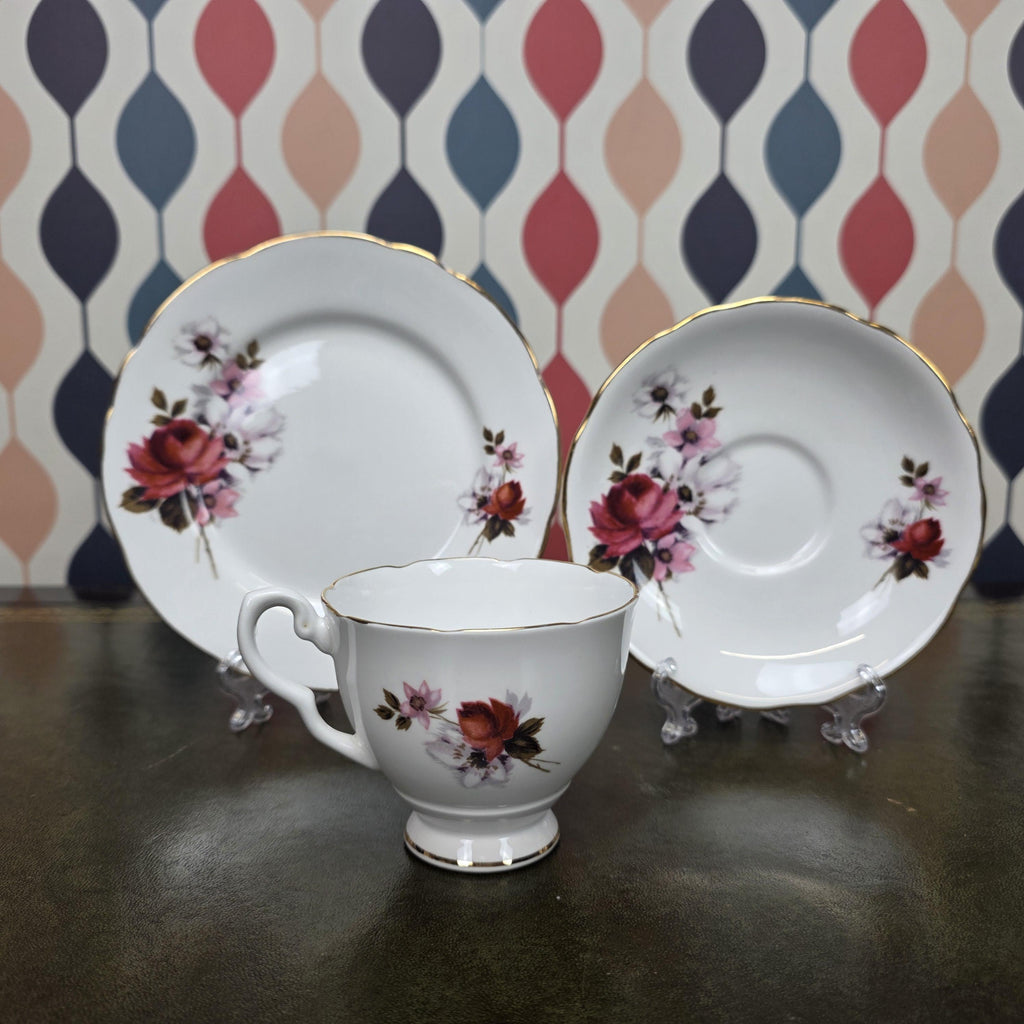 Royal Stafford Honey Bunch Open Sugar Bowl Fine Bone China England Floral Serving Piece
