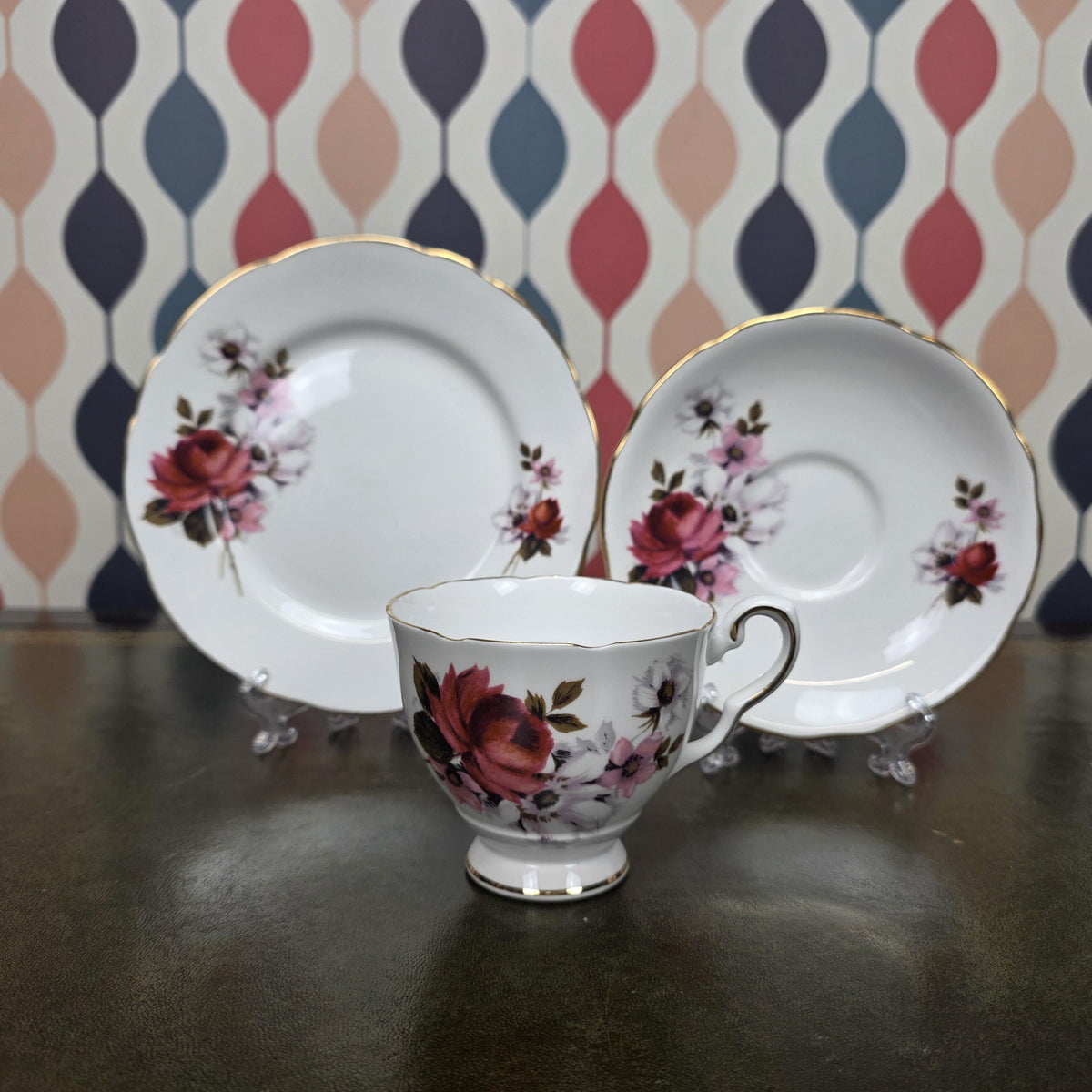 Royal Stafford Honey Bunch Open Sugar Bowl Fine Bone China England Floral Serving Piece
