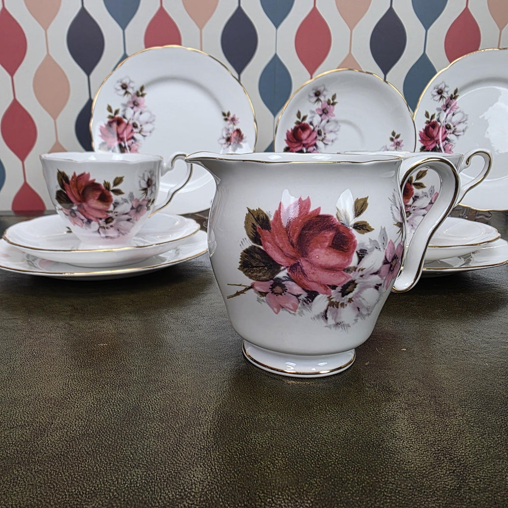 Royal Stafford Honey Bunch Open Sugar Bowl Fine Bone China England Floral Serving Piece