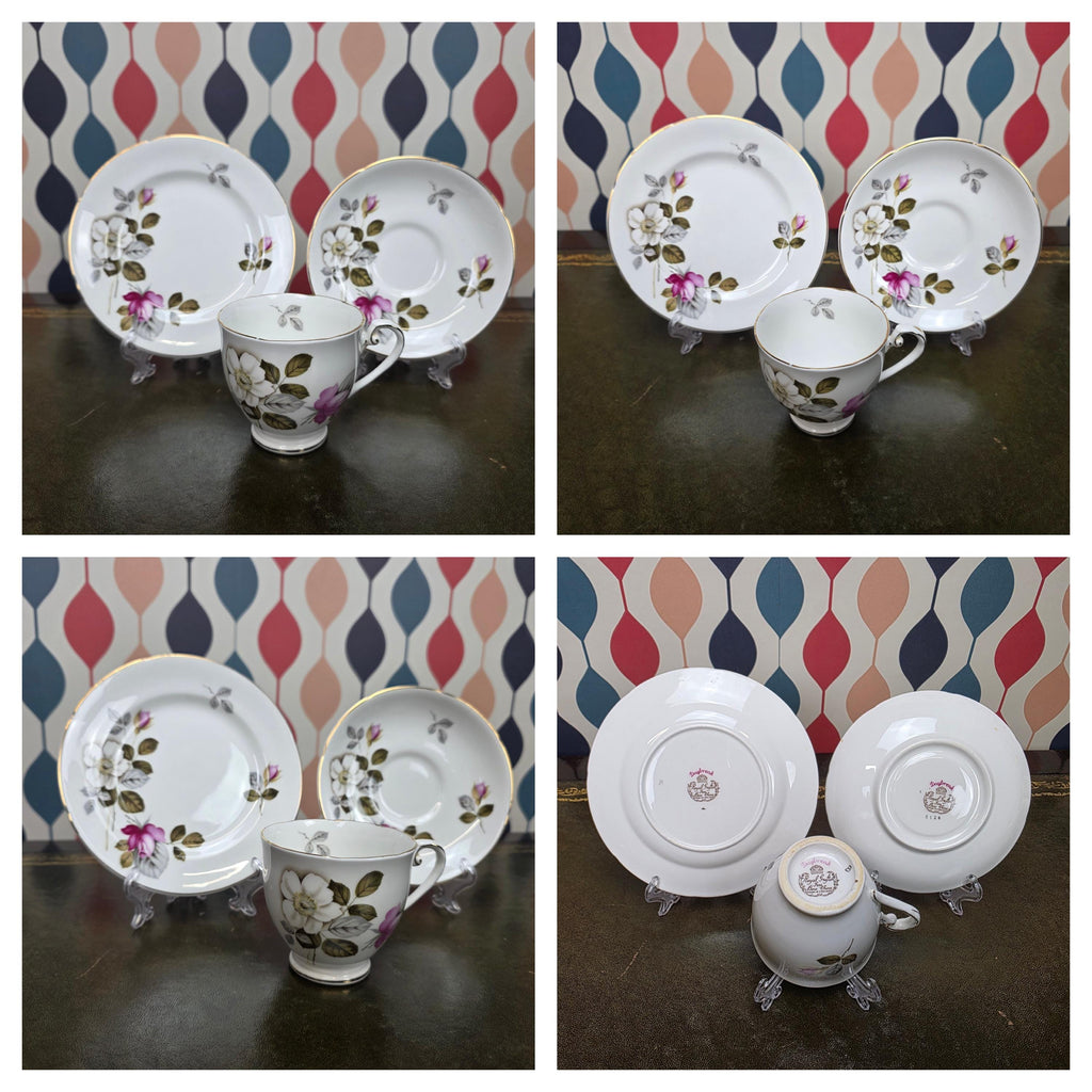 Royal Grafton Daybreak Tea Trio Fine Bone China Floral Cup Saucer Tea Plate Staffordshire