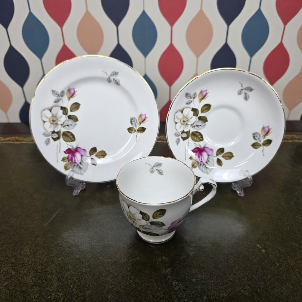 Royal Grafton Daybreak Tea Trio Fine Bone China Floral Cup Saucer Tea Plate Staffordshire
