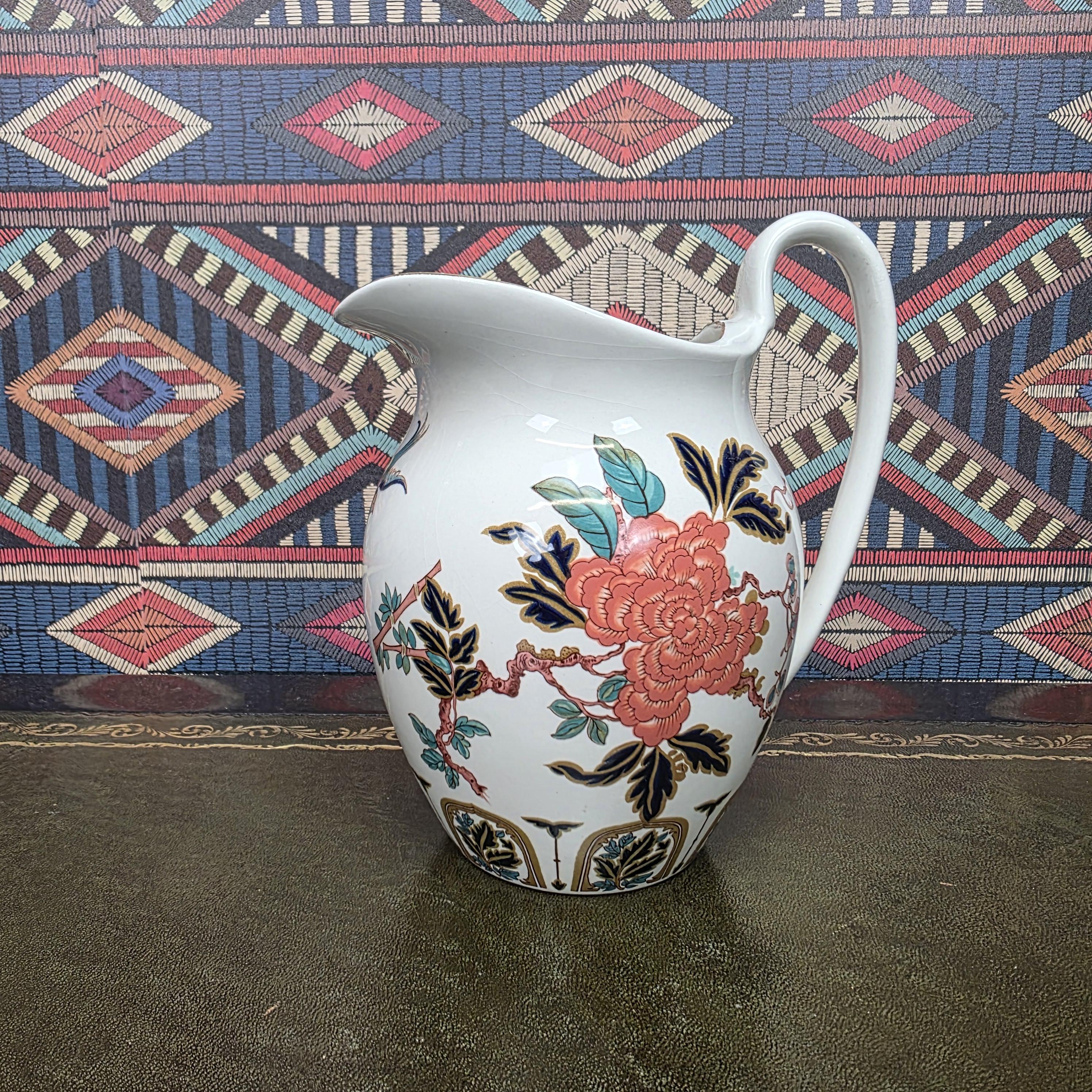 James Kent Eastern Glory Teapot Chinoiserie Coffee Pot Old Foley England Floral Bird Collectible