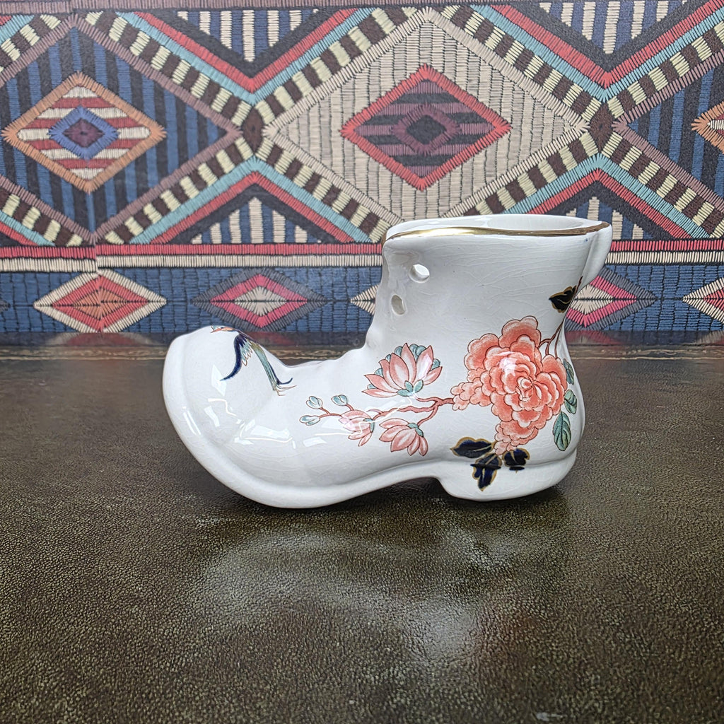 James Kent Eastern Glory Teapot Chinoiserie Coffee Pot Old Foley England Floral Bird Collectible