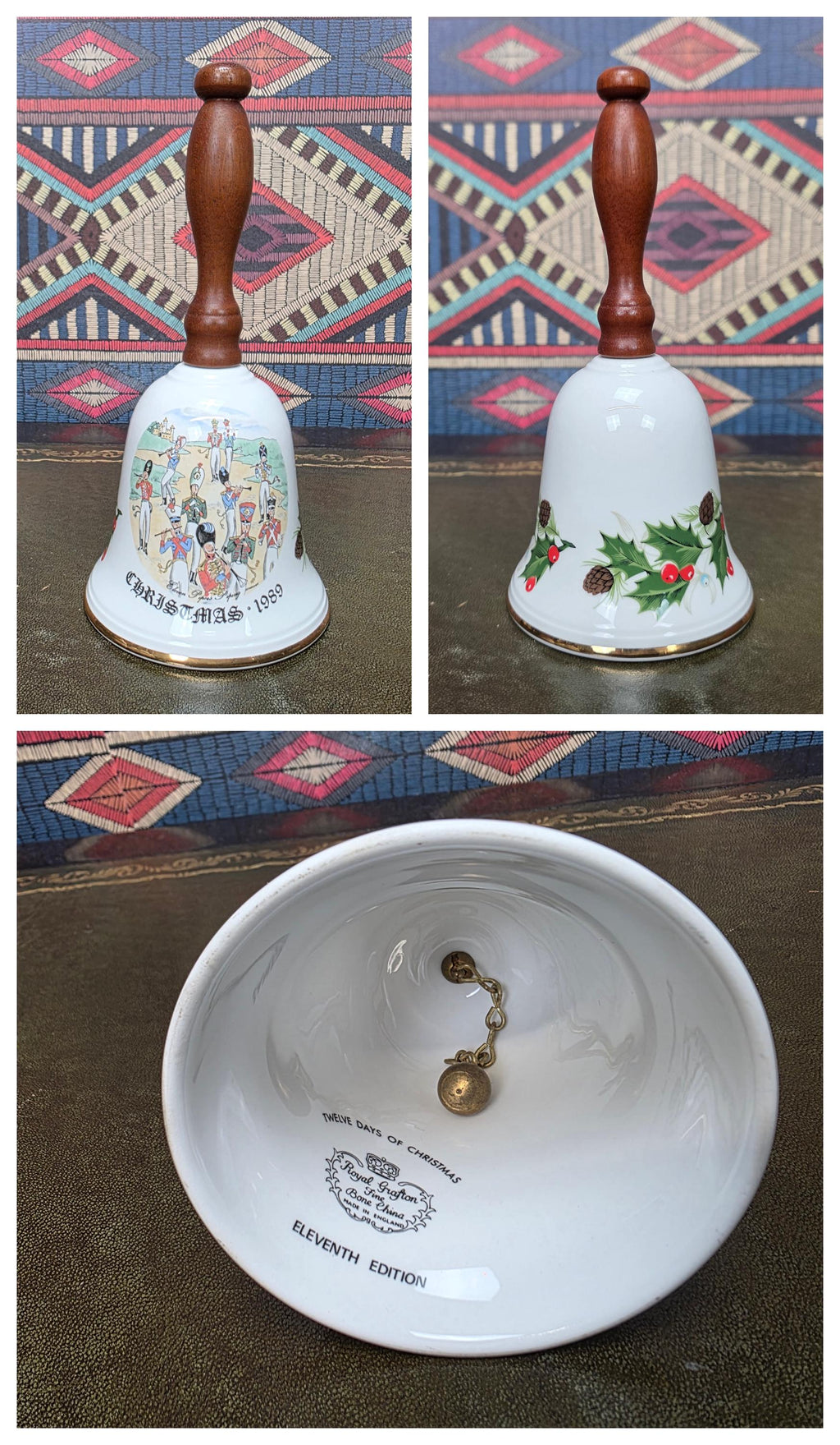 Royal Grafton Christmas Bell 1979 First Edition Twelve Days of Christmas Bone China Collectible