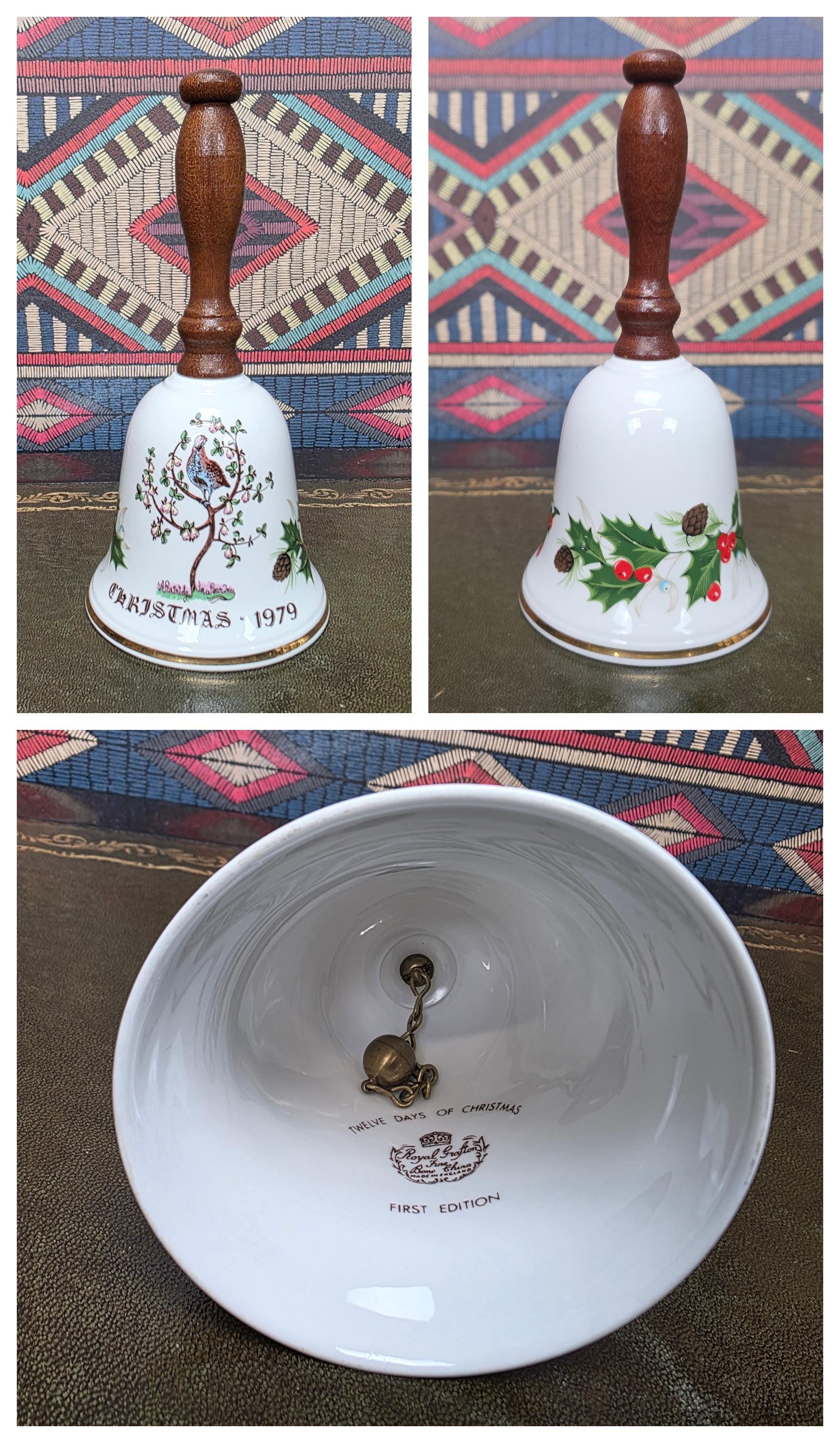 Royal Grafton Christmas Bell 1979 First Edition Twelve Days of Christmas Bone China Collectible