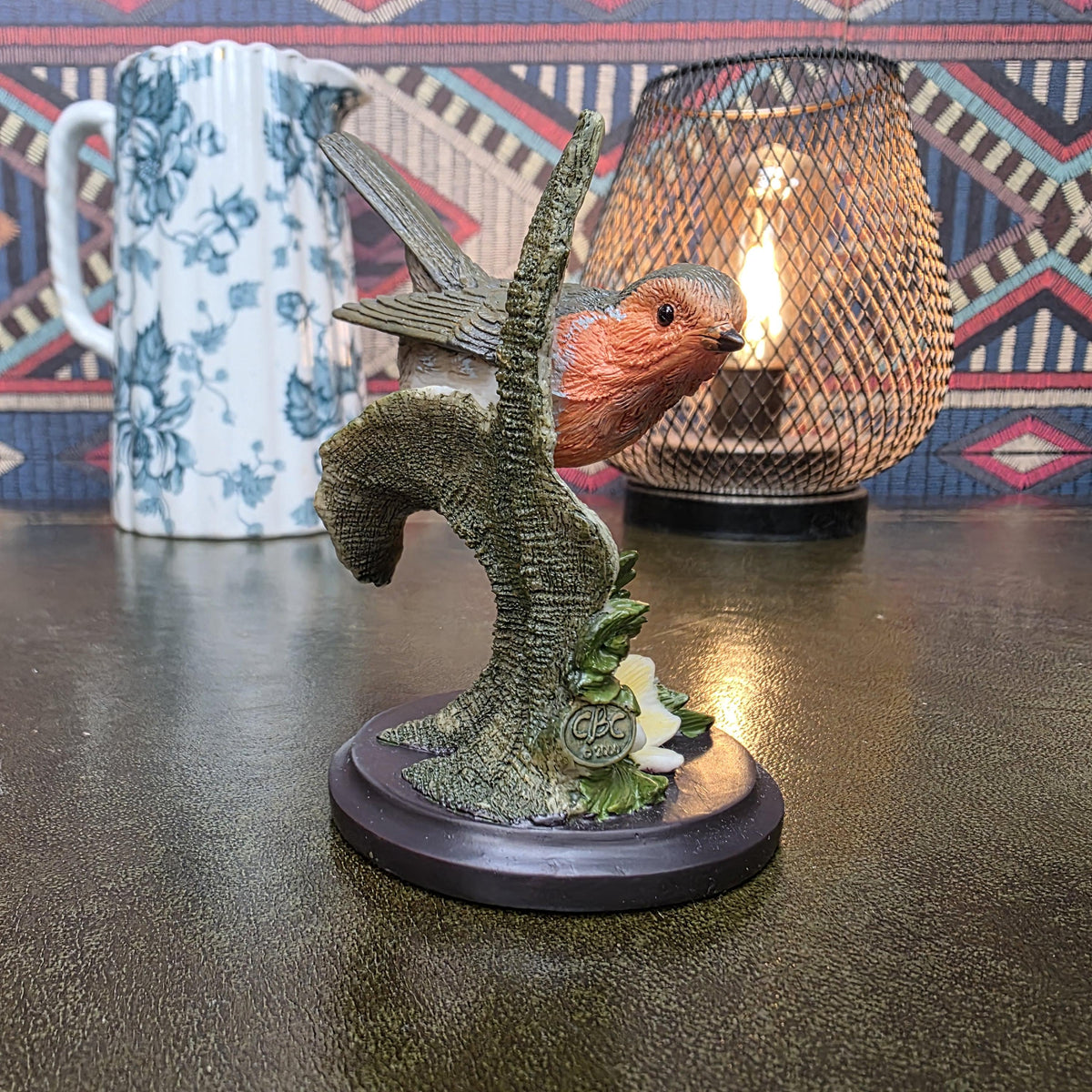 Robin Bird Figurine Reader's Digest 2004 Hand Painted Wildlife Sculpture Andy Pearce Nature Collectible