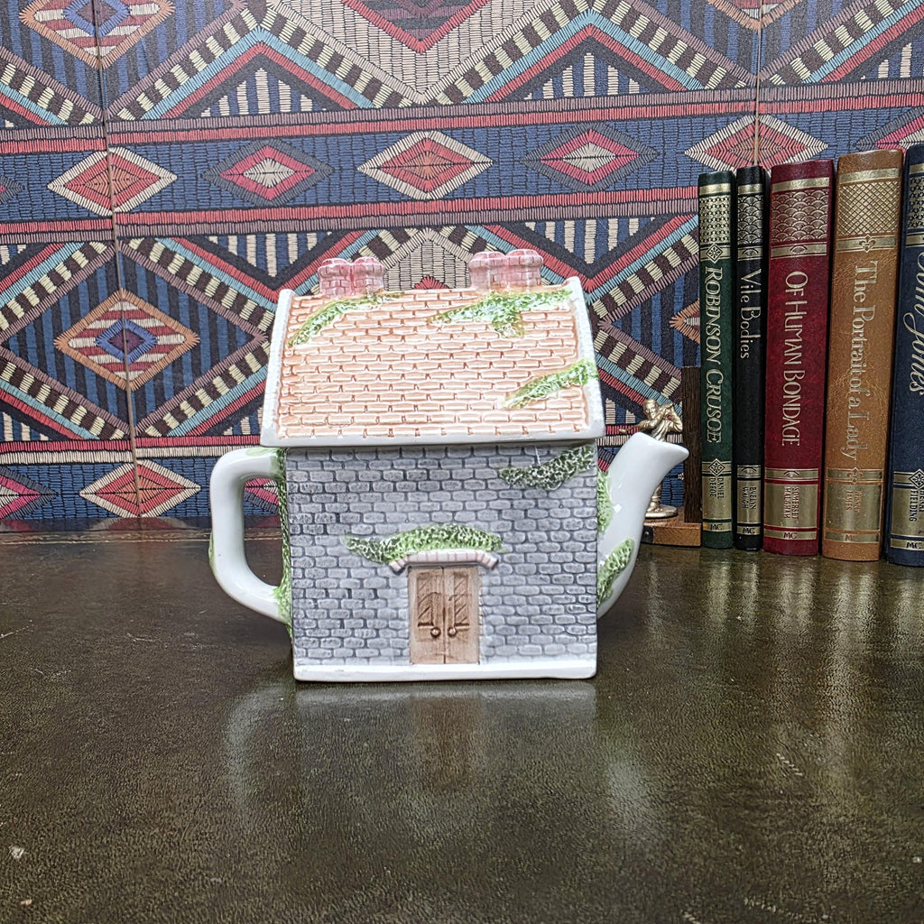 Leonardo Collection Cottage House Teapot Crown and Anchor Pub Ceramic Novelty Tea Pot English