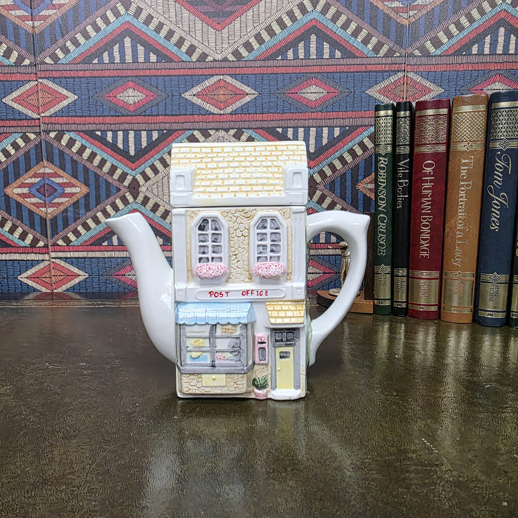 Leonardo Collection Post Office Teapot Ceramic Village House Novelty Tea Pot British Cottage Decor