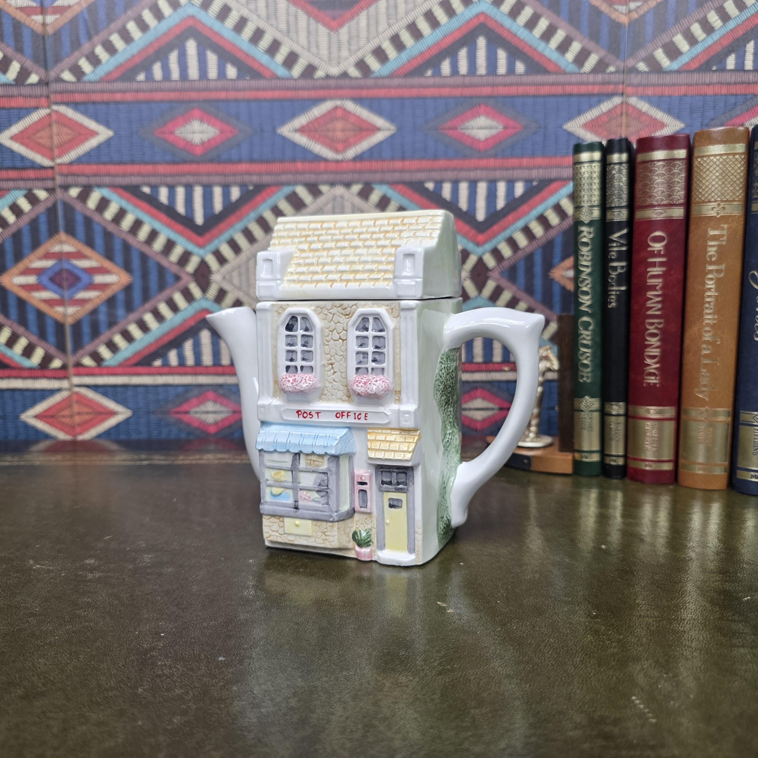 Leonardo Collection Post Office Teapot Ceramic Village House Novelty Tea Pot British Cottage Decor