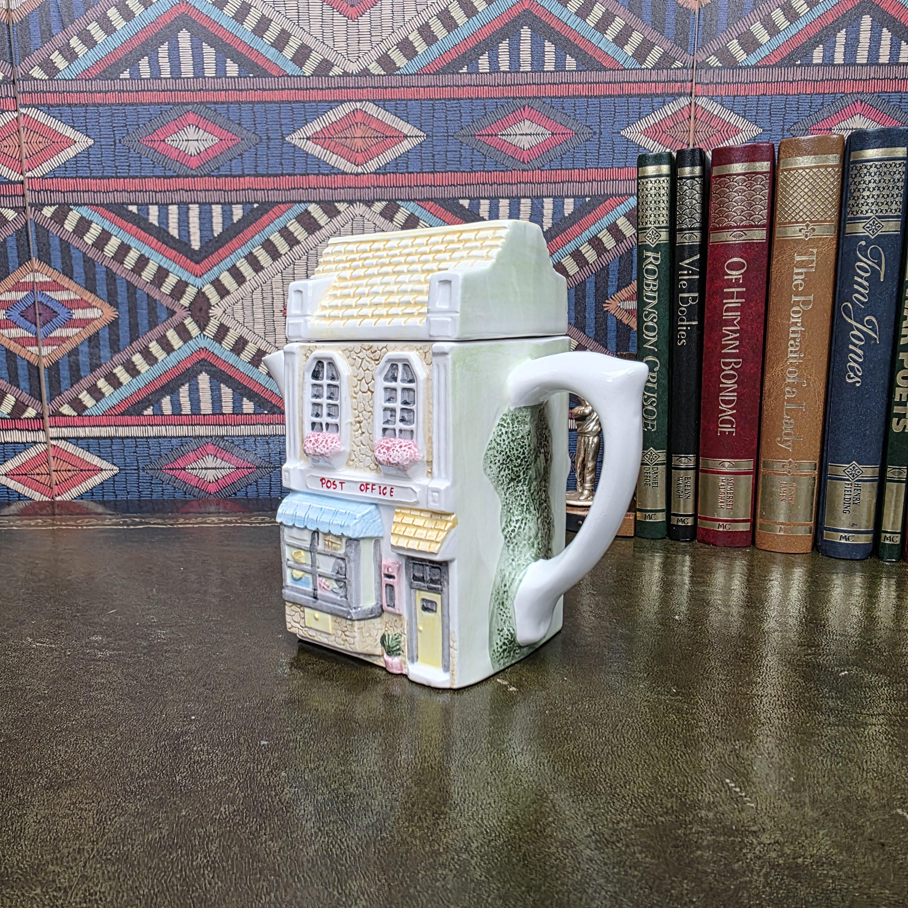 Leonardo Collection Post Office Teapot Ceramic Village House Novelty Tea Pot British Cottage Decor