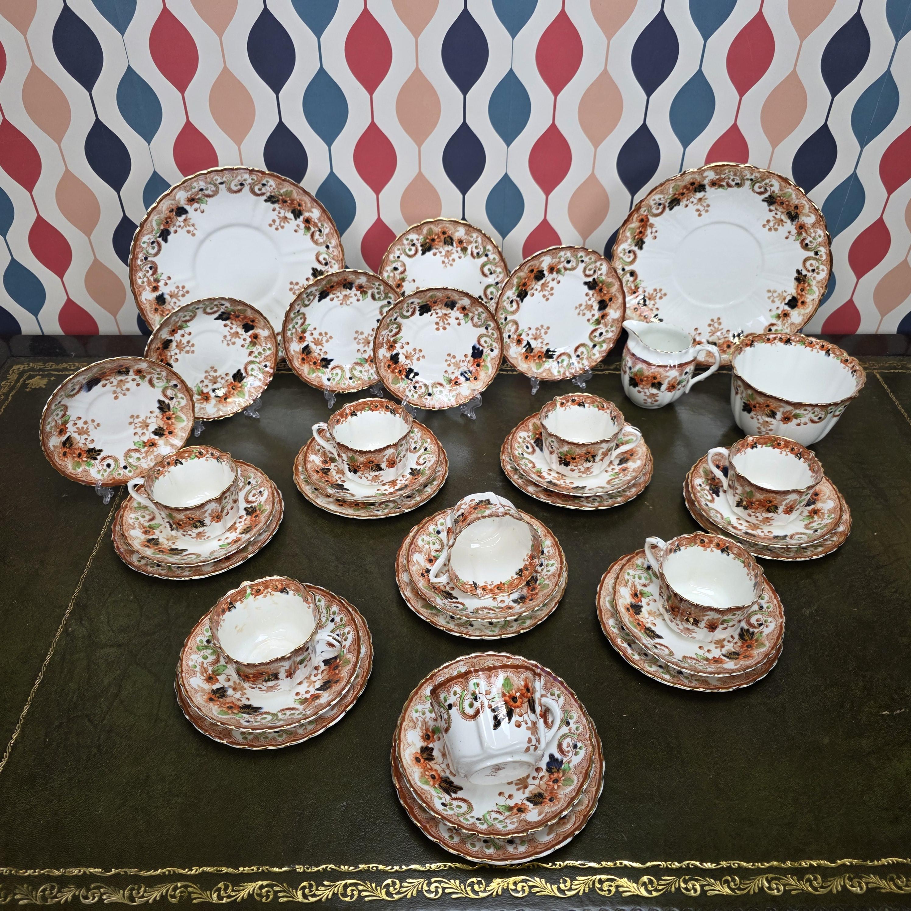 Royal Albert Wellington Daisy Tea Service Pieces, English Bone China, Trio Set, Saucer, Jug, Serving Dish