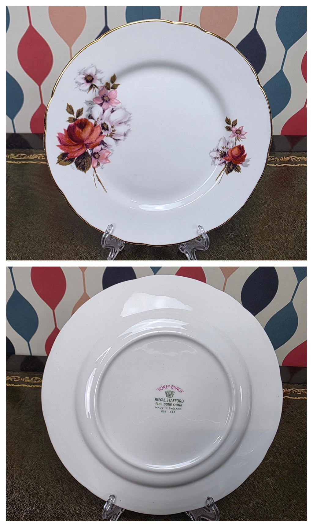 Royal Stafford Honey Bunch Open Sugar Bowl Fine Bone China England Floral Serving Piece