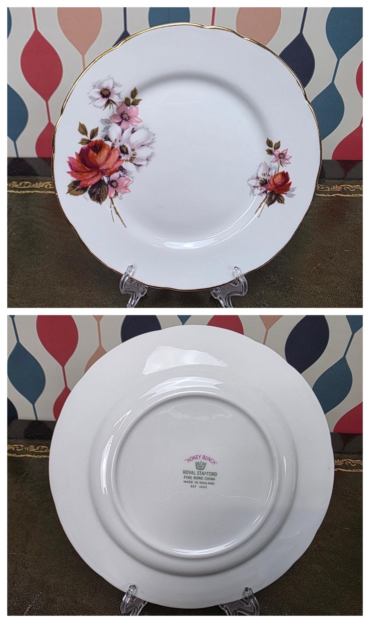 Royal Stafford Honey Bunch Open Sugar Bowl Fine Bone China England Floral Serving Piece