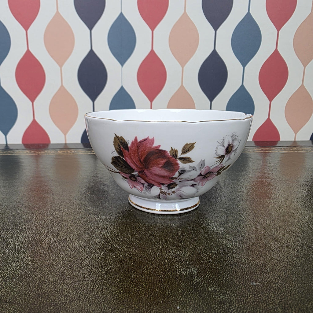 Royal Stafford Honey Bunch Open Sugar Bowl Fine Bone China England Floral Serving Piece