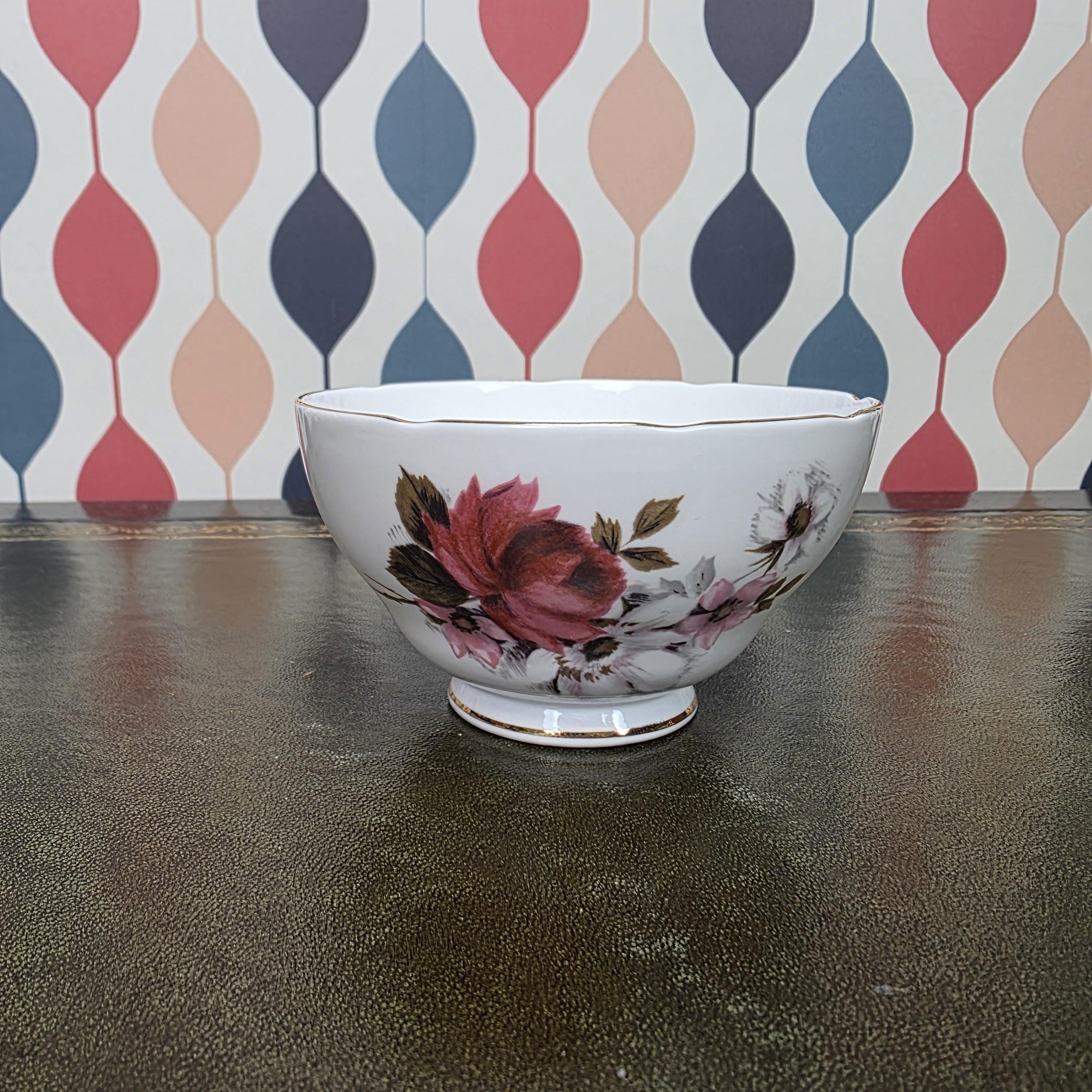 Royal Stafford Honey Bunch Open Sugar Bowl Fine Bone China England Floral Serving Piece