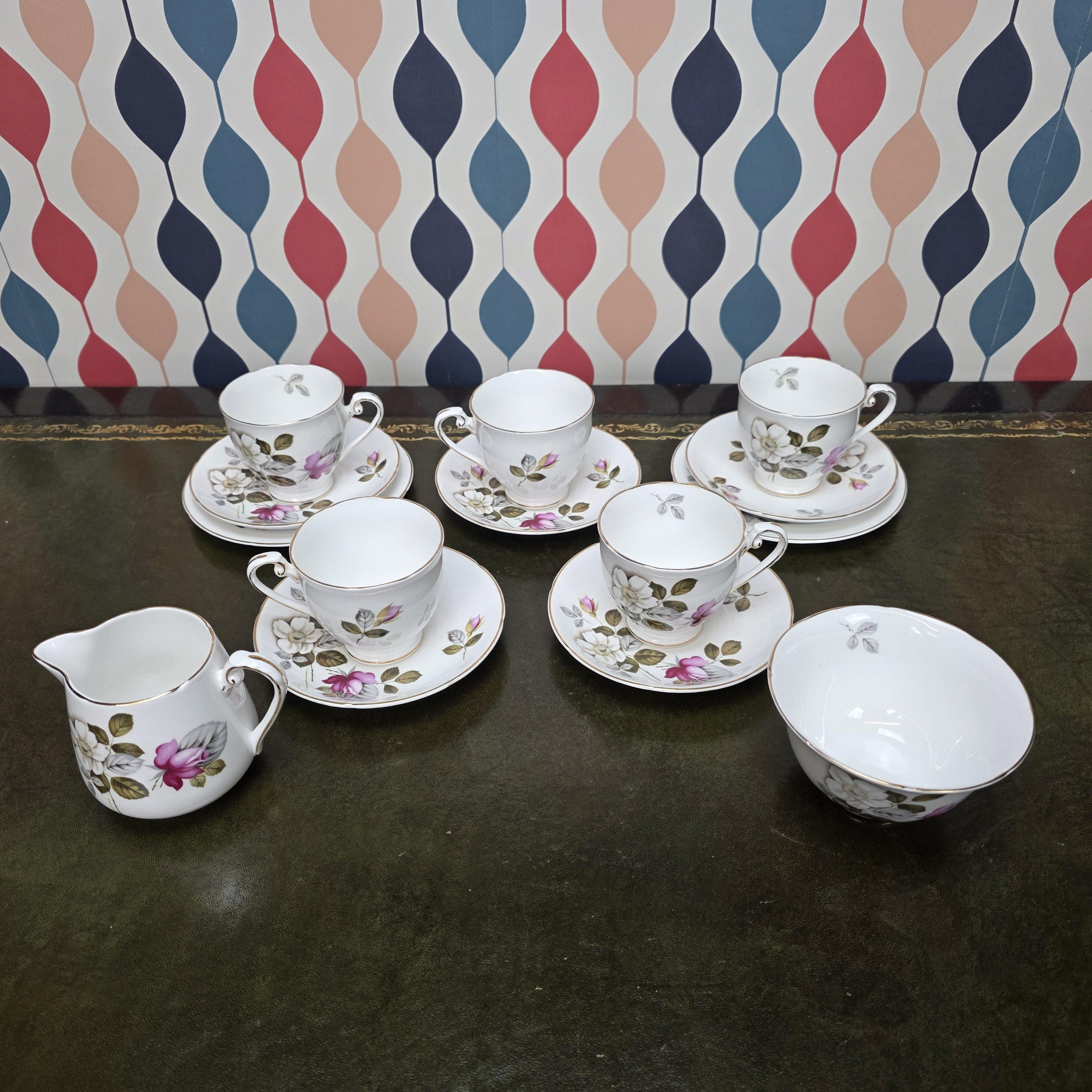 Royal Grafton Daybreak Tea Trio Fine Bone China Floral Cup Saucer Tea Plate Staffordshire