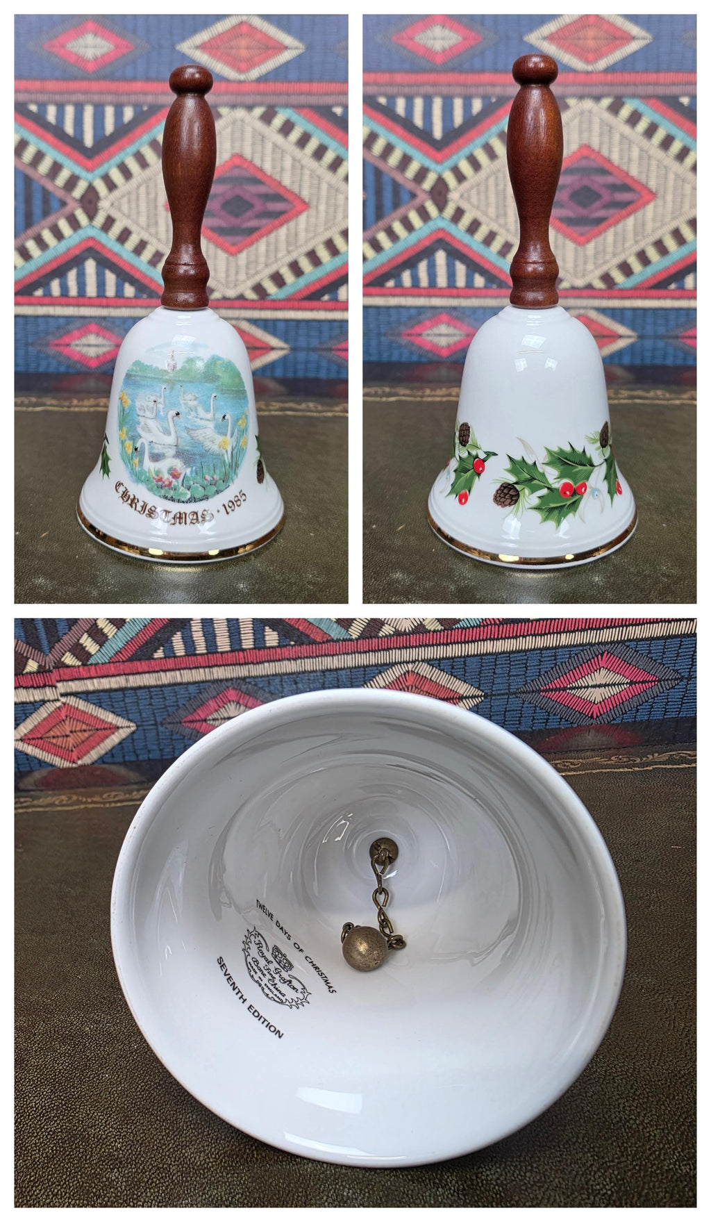 Royal Grafton Christmas Bell 1979 First Edition Twelve Days of Christmas Bone China Collectible