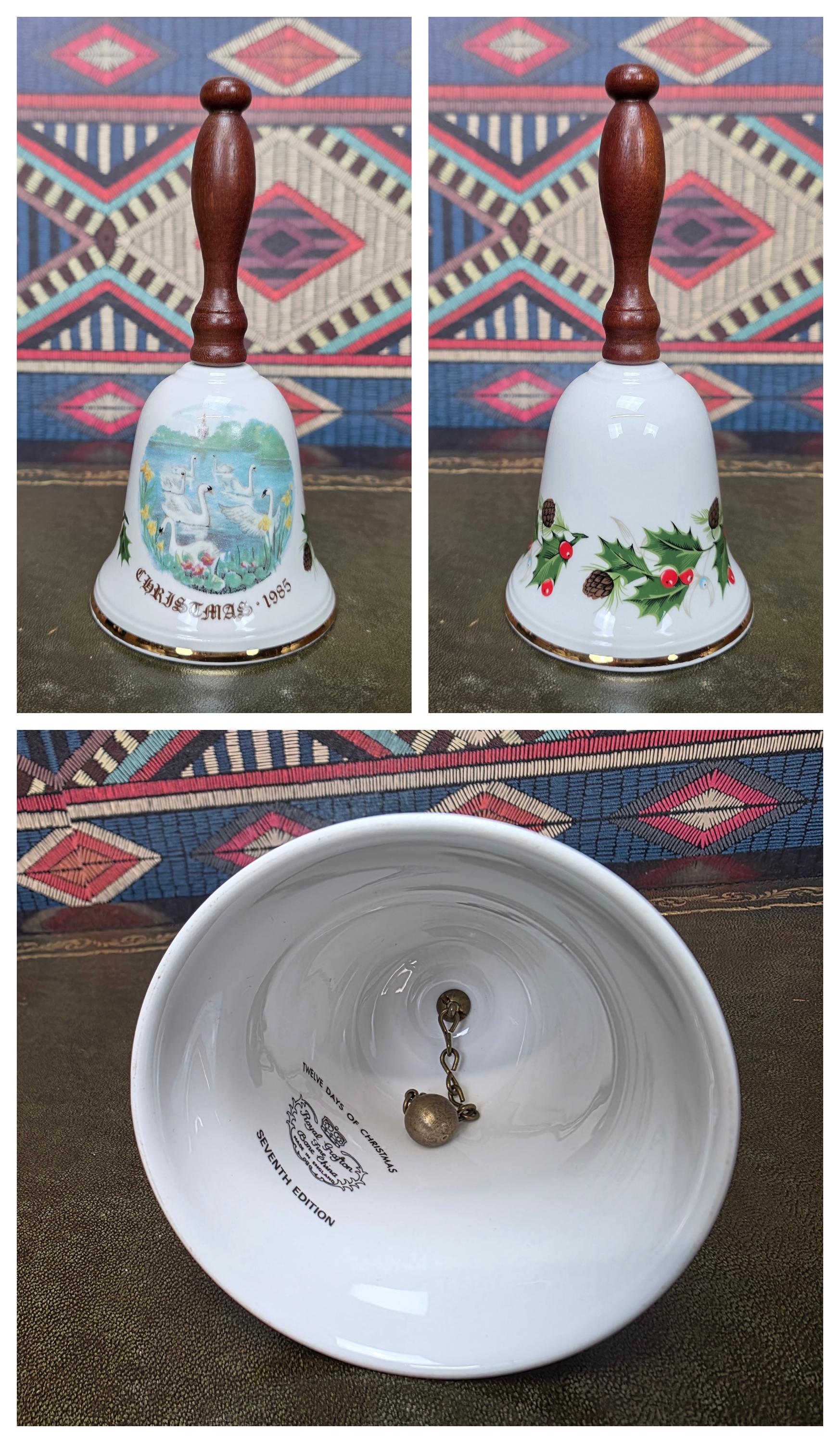 Royal Grafton Christmas Bell 1979 First Edition Twelve Days of Christmas Bone China Collectible