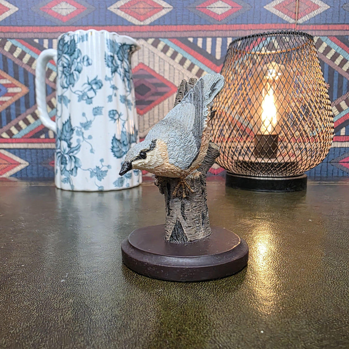 Nuthatch Ornament Country Bird Collection 2002 Andy Pearce Hand Painted Garden Wildlife Display Piece