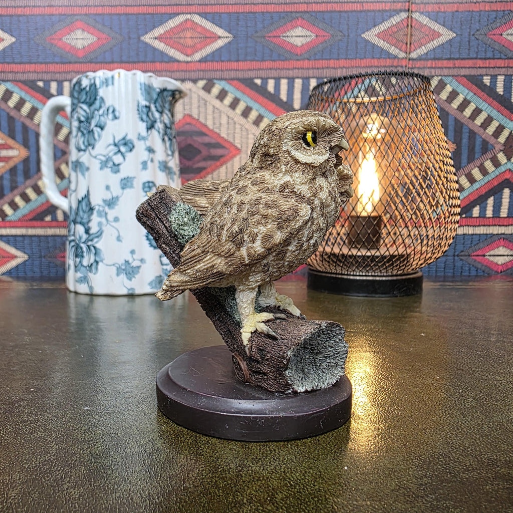 Little Owl Figurine Andy Pearce Hand Painted Wildlife Sculpture Eaglemoss 2002 Country Bird Collection