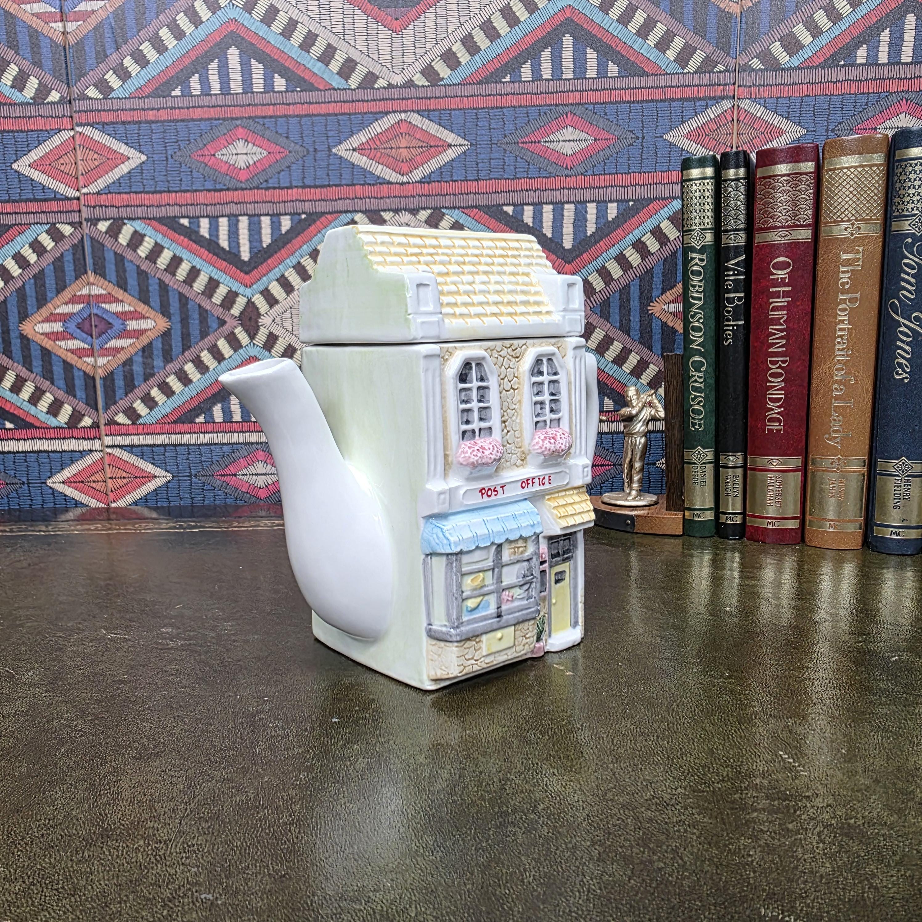 Leonardo Collection Post Office Teapot Ceramic Village House Novelty Tea Pot British Cottage Decor