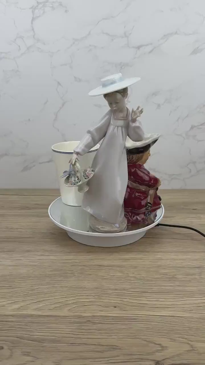 Vintage Lladro Figurine: "Hello Friend" Girl with Flowers Basket