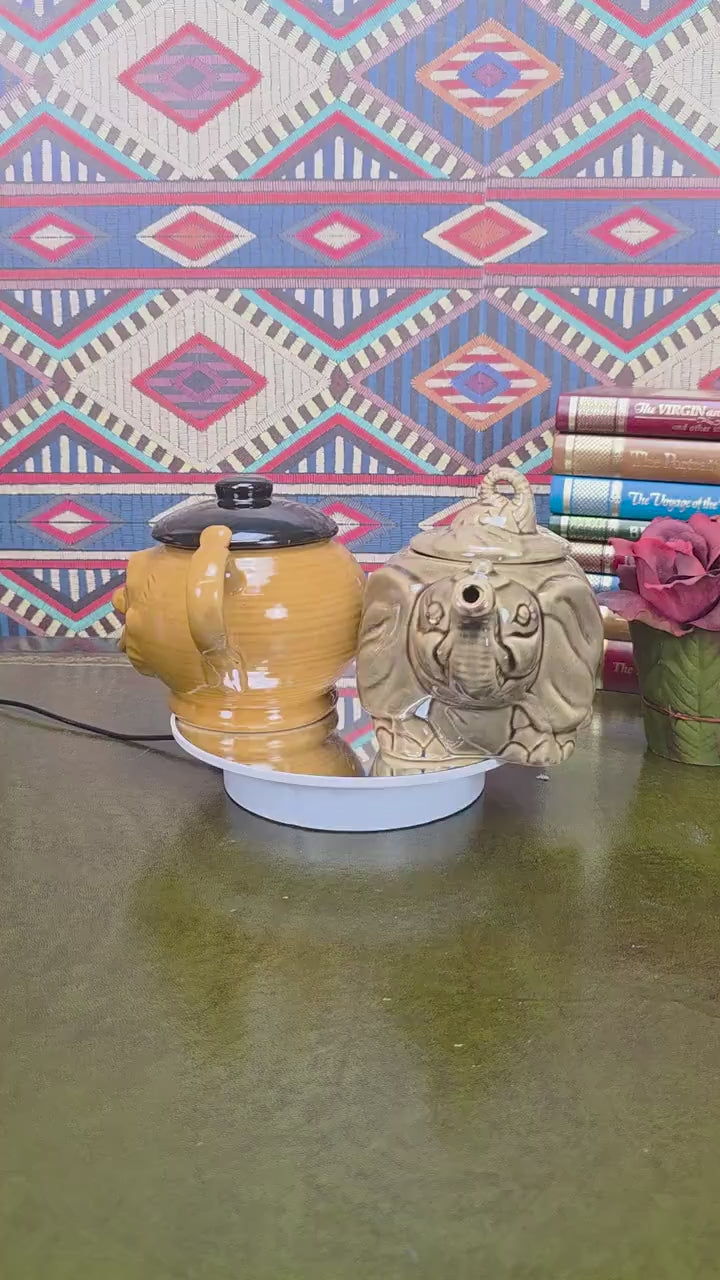 Vintage Character Face Teapot Ceramic Brown Novelty Kettle Whimsical Pottery Tea Pot Collectible
