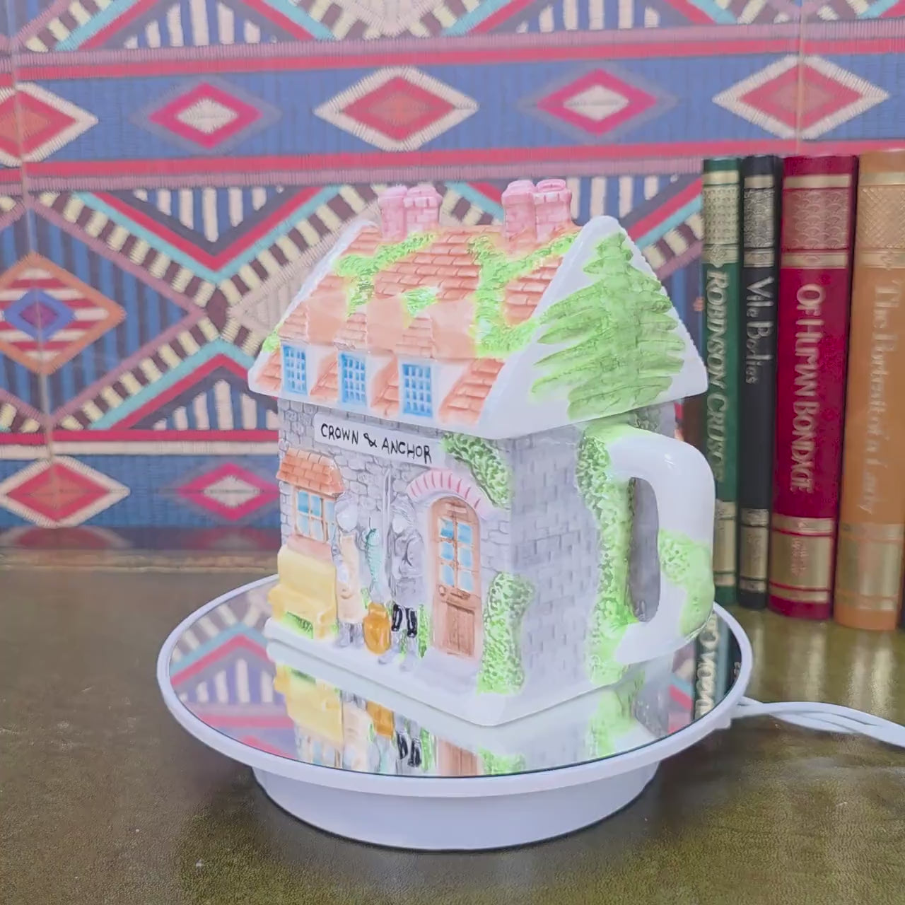 Leonardo Collection Cottage House Teapot Crown and Anchor Pub Ceramic Novelty Tea Pot English